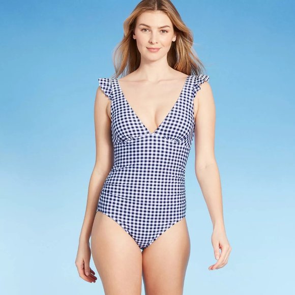 Kona Sol Other - Women's Ruffle High Coverage One Piece Swimsuit